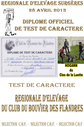 HOGANN du Clos de la Luette TEST de caractere ©